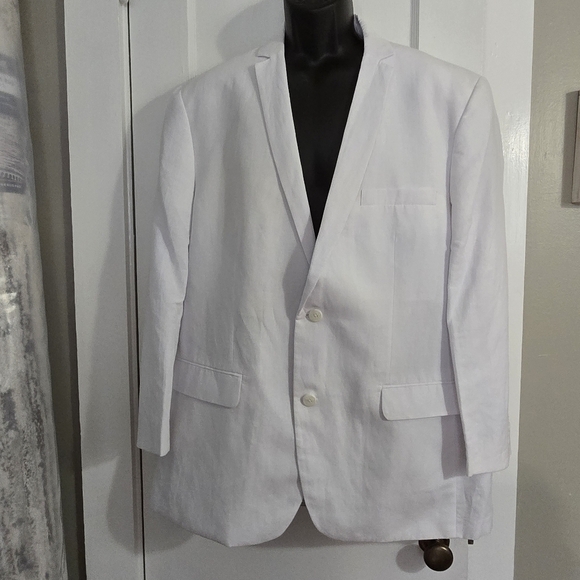 INC International Concepts White Linen Blend Men's Blazer XL EUC - Picture 10 of 12